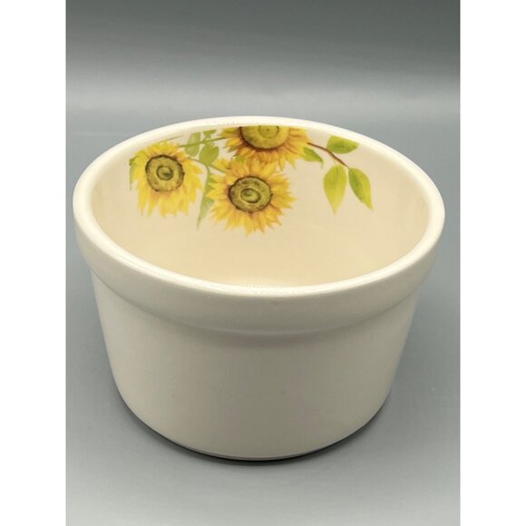 Pfaltzgraff Rooster Meadow 4" Stoneware Bowl With Sunflower & Floral Design Rare - Picture 7 of 9